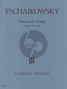 Tchaikovsky Chanson Triste Op. 40 No. 2 Klavier (Ludmilla Korabelnikova and Polina Vajdman) (Henle-Urext)