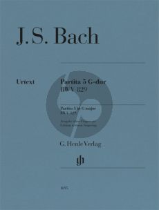 Bach Partita No.5 G-Major BWV 829 for Piano Solo (edition without fingering / zonder vingerzettingen) (Editor: Ullrich Scheideler)