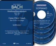 Bach Weihnachtsoratorium Kantaten I-VI. Alt Chorstimme 3 CD's (Carus Choir Coach)