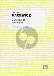 Bacewicz Quartet 4 Violins (Score/Parts)