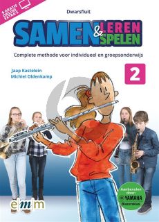 Oldenkamp-Kastelein Samen Leren & Samenspelen Vol.2 Dwarsfluit Boek-Audio-Online