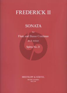 Grosse Sonata a-minor Spitta No.21 Flute-Bc (edited by Mary Oleskiewicz) (cont. by David Schulenberg)