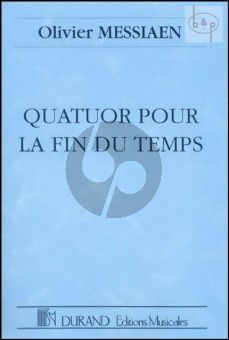 Messiaen Quatuor pour la Fin du Temps Clar.[Bb]-Violin-Violoncello-Piano Study Score