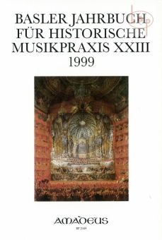 Jahrbuch fur Historische Musikpraxis Vol.23: 1999