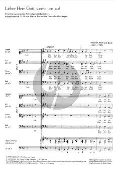 J.Chr.Bach Lieber Herr Gott wecke uns auf SATB-SATB-Bc Partitur