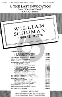 Schuman The Last Invocation SATB (from "Carols of Death")