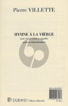 Villette Hymne a la Vierge SATB a Cappella