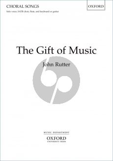 Rutter The Gift of Music Solo voice-SATB-Flute, & Keyboard[Guitar/Chamber Orch.] Vocal Score