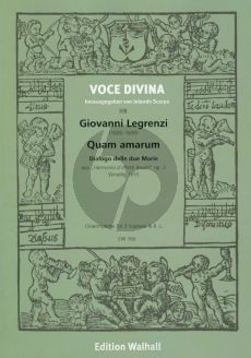 Legrenzi Quam amarum Dialogo delle due Marie) 2 Sopranos and Bc (from Harmonia d'affetti devoti Op.3 (Venice 1655) (edited by Jolando Scarpa)