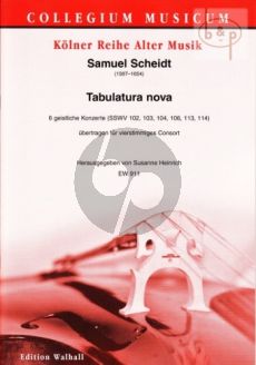 Tabulatura Nova (6 Geistliche Konzerte SSWV 102 - 103 - 104 - 106 - 113 & 114) (4 part Consort)