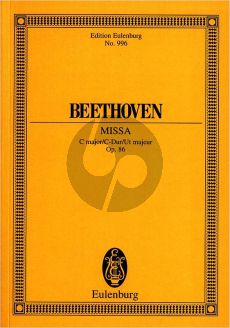 Beethoven Messe C-dur Op.86 Chor-Soli-Orchester Studienpartitur (Willy Hess)