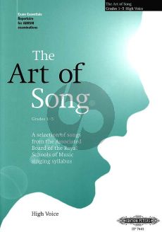 Album Art of Song Grades 1 - 5 High Voice and Piano (Songs from Syllabus ABRSM)