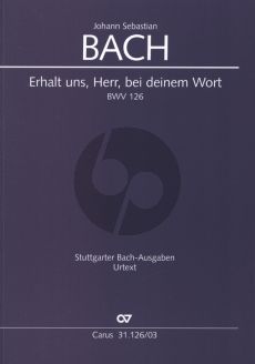 Bach Kantate BWV 126 Erhalt uns, Herr, bei deinem Wort (Klavierauszug) (deutsch/englisch)