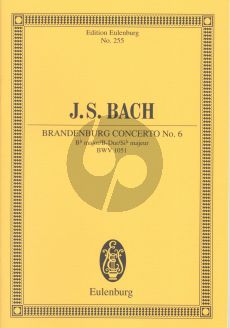Bach Brandenburg Concerto No.6 B-flat major BWV 1051 Study Score