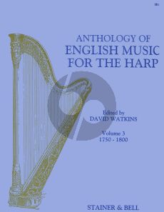 Album Anthology of English Music Vol.3 1750 - 1800 for Harp (edited by David Watkins)