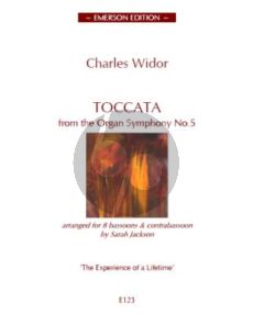 Widor Toccata from Organ Symphony No.5 for 8 Bassoons- Contrabassoon (Score/Parts) (Sarah Jackson)