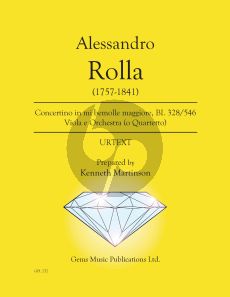 Rolla Concertino in mi bemolle maggiore BI. 328 / 546 Viola e Orchestra Score - Parts (Prepared and Edited by Kenneth Martinson) (Urtext)