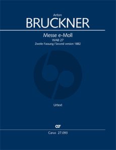 Bruckner Messe e-Moll 2. Fassung 1882 SSAATTBB und Orchester (Partitur) (Dagmar Glüxam)