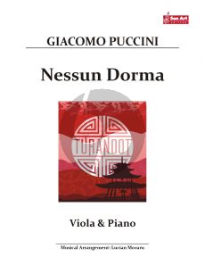 Puccini Nessun Dorma for Viola and Piano (Score and Part) (Arrangement by Lucian Moraru)