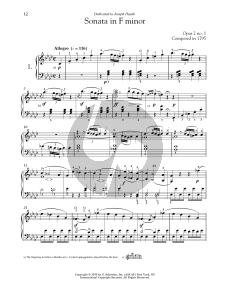 Piano Sonata No. 1 In F Minor, Op. 2, No. 1