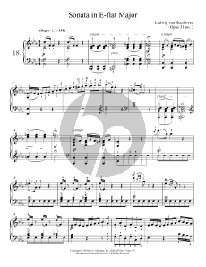 Piano Sonata No. 18 In E-flat Major, Op. 31, No. 3