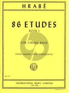 Hrabe 86 Etudes Vol.1 for String Bass (Franz Simandl and Fred Zimmermann)
