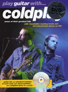 Coldplay Play Guitar with Coldplay Book with Standard Notation and TAB book with Cd and DVD