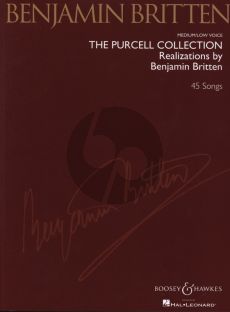 Purcell Collection (45 Songs) Medium Low Voice-Piano (Realizations by Benjamin Britten)