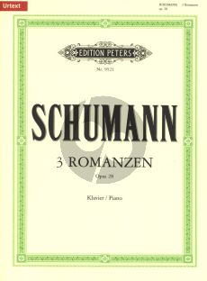 Schumann 3 Romanzen Op.28 Klavier (neu durchgesehen von Rüdiger Bornhöft, mit Revisionsbericht) (Urtextausgabe)