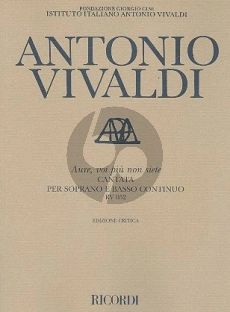 Vivaldi Aure voi piu non siete RV 652- Cantata for Soprano Voice and Bc