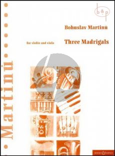 Martinu 3 Madrigals Violin-Viola