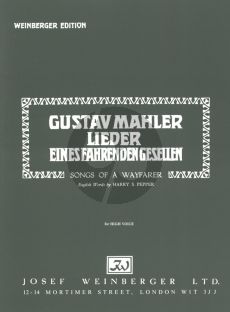 Mahler Songs of a Wayfahrer high voice and piano