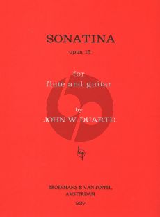 Duarte Sonatina Op.15 for Flute and Guitar (Playing Score)
