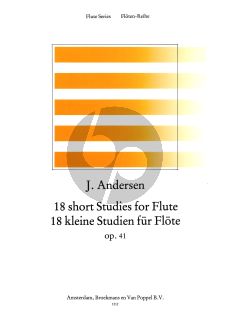 Andersen 18 Studies Op.41 for Flute (edited by Rien de Reede) (Grade 2)