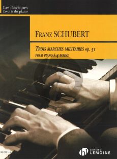 Schubert 3 Marches Militaires Op. 51 for Piano 4 Hands