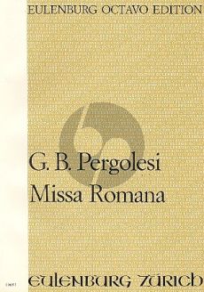Pergolesi Missa Romana SATB vocal soli-SATB/SATB chorus-Orch. Full Score