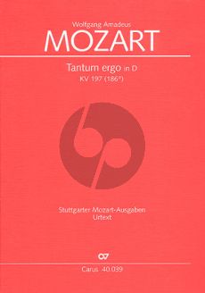 Mozart Tantum ergo in D KV 197 SATB-Orchester Partitur (ed. Eberhard Kraus) (Carus)