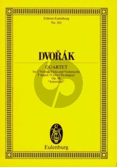 Dvorak Quartet F-major Op.96 "American" 2 Vi.-Va.-Vc. Study Score