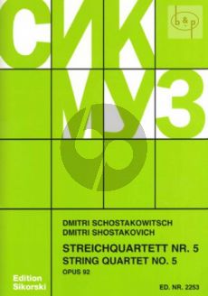Streichquartett No.5 Op.92 B-dur Stimmen