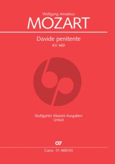 Mozart Davide Penitente c-moll KV 469 SST soli-SATB/SATB-Orch.) KA