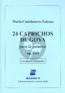 Castelnuovo-Tedesco 24 Caprichos de Goya Op.195 Vol.1 (No.1-6) Guitar (Angelo Gilardino)