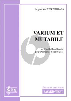 Vanherenthals Varium et Mutabile Double Bass Quartet Score and Parts