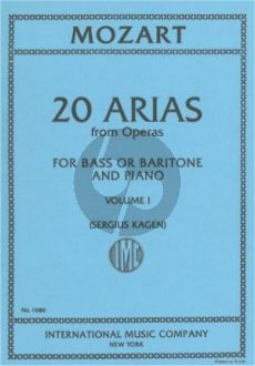 Mozart 20 Arias vol.1 (Baritone-Bass) (Kagen) (with English translations)