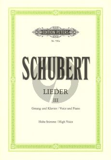 Schubert Lieder Vol.3 (Hoch) (Peters)