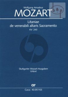 Litaniae de venerabili altaris Sacramento KV 243 E-flat major (Soli-Choir-Orch.)