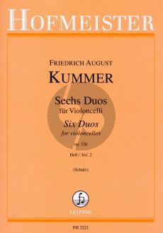 Kummer 6 Duos Op.126 Vol.2 2 Violoncellos (Walter Schulz)